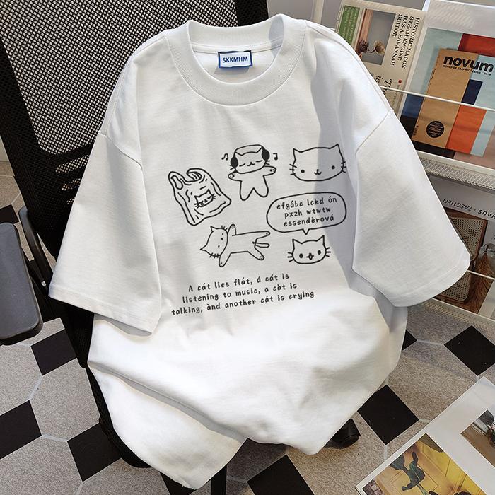 Ladies Summer Short Sleeve Round Collar Cartoon Printed Loose Pullover Casual T Shirt Top 4XL білий
Ladies Summer Short Sleeve Round Collar Cartoon Printed Loose Pullover Casual T Shirt Top 4XL білий