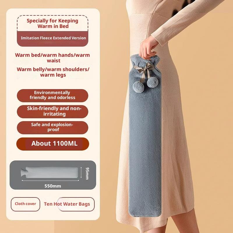 2000ML Extra Long Hot Water Bottle 76x10cm Soft Plush Removable Cover for Waist Back Hand Foot Warmth Pain Relief Winter Use
2000ML Extra Long Hot Water Bottle 76x10cm Soft Plush Removable Cover for Waist Back Hand Foot Warmth Pain Relief Winter Use