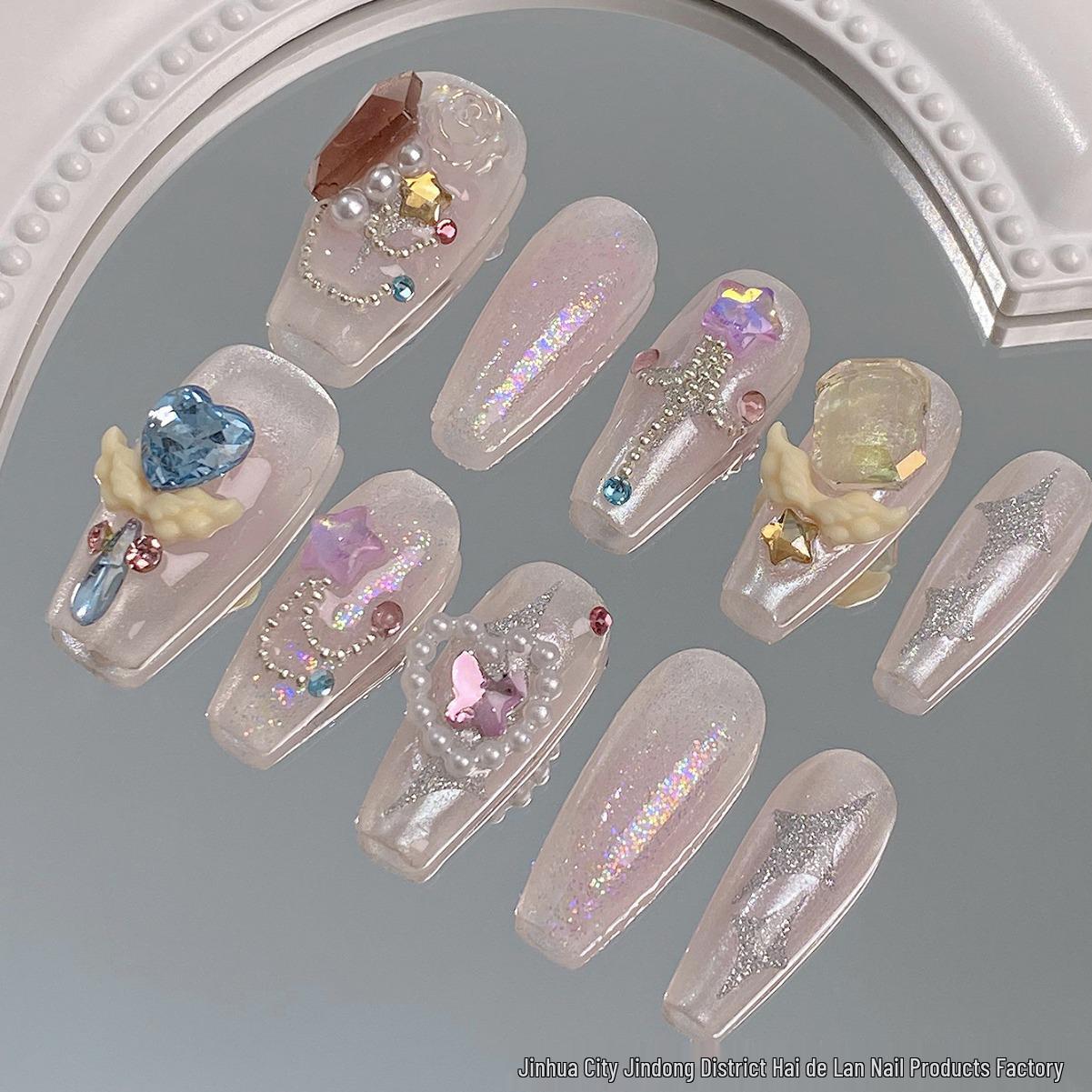 Diamond-Studded Clear Fairy Nail Patches - Removable and Wearable False Nails Dream Fairy Stick XS
Diamond-Studded Clear Fairy Nail Patches - Removable and Wearable False Nails Dream Fairy Stick XS