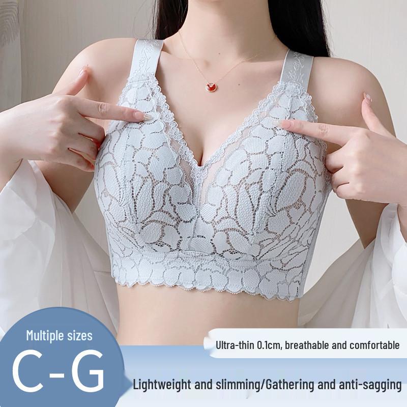 Summer Lace Thin Gathered Bralette: Women s Wireless Anti-Sagging Bra for All Sizes 44/100CD
Summer Lace Thin Gathered Bralette: Women s Wireless Anti-Sagging Bra for All Sizes 44/100CD