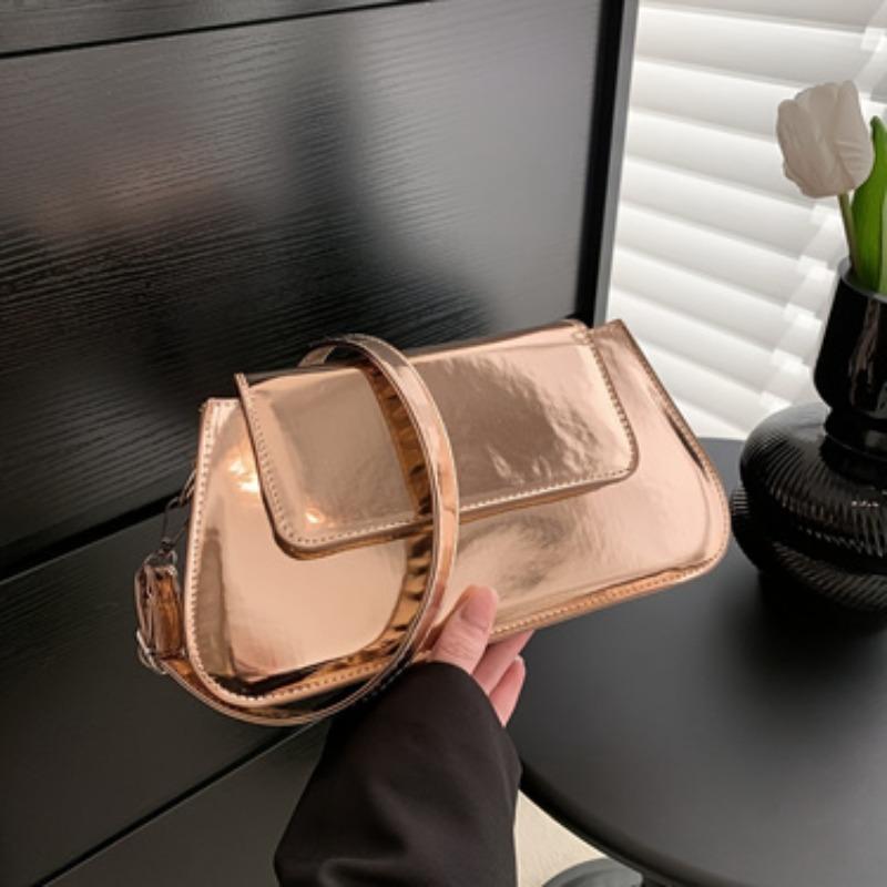 1pc Patent PU Leather Shoulder Bag for Women, Bling Flap Design, Fashion Handbag for Casual & Office Use, Crossbody Purse золотистый
1pc Patent PU Leather Shoulder Bag for Women, Bling Flap Design, Fashion Handbag for Casual & Office Use, Crossbody Purse золотистый