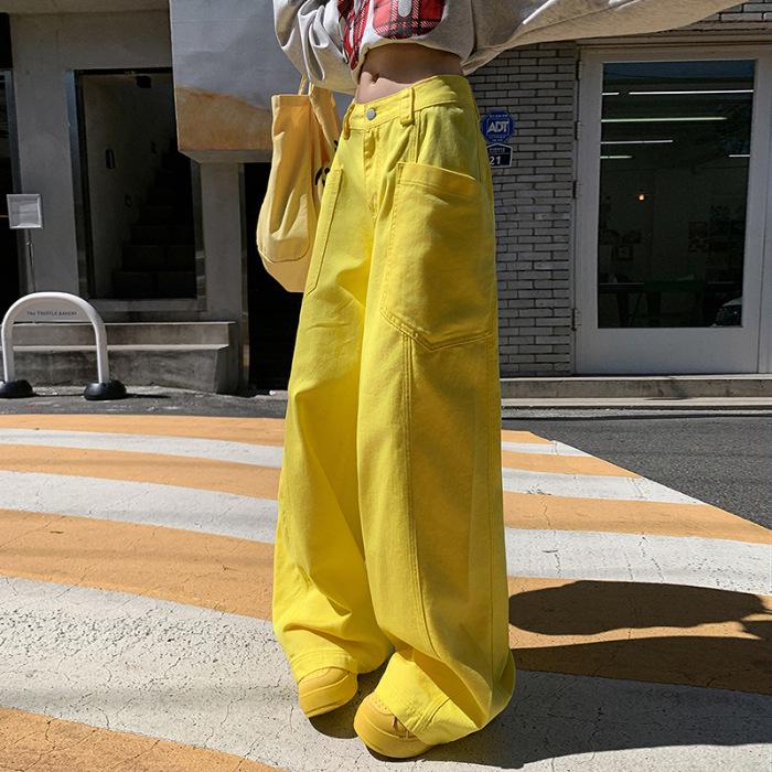 Женские желтые ретро джинсы клеш свободного кроя с большими карманами на весну/лето 2025 XL
Женские желтые ретро джинсы клеш свободного кроя с большими карманами на весну/лето 2025 XL