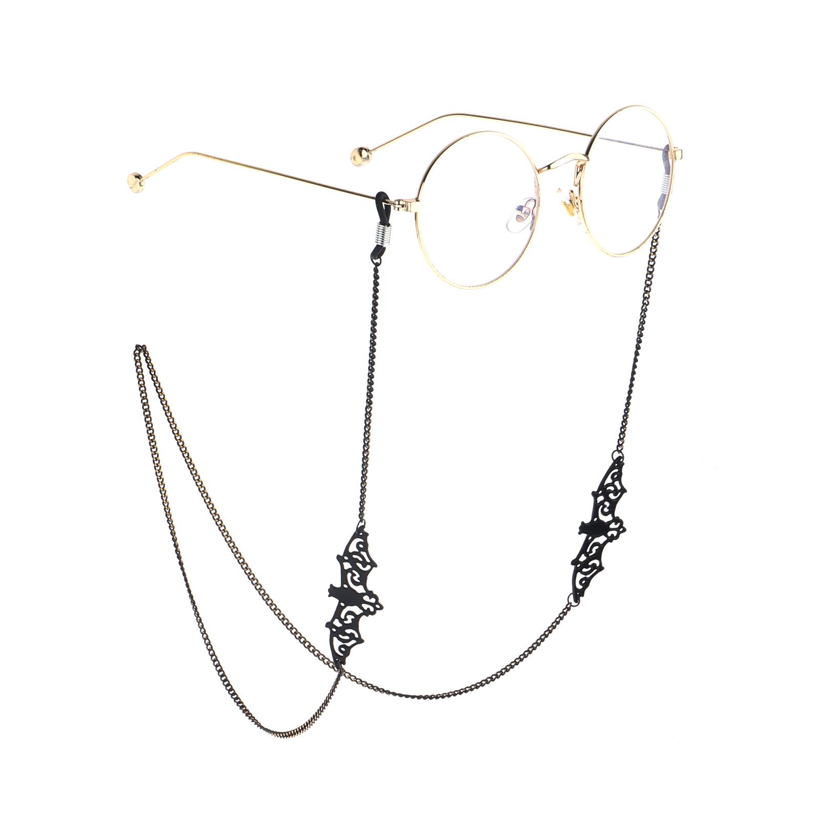 Black Bat Pendant Non-Slip Metal Eyeglass Chain - Handmade Fashion Accessory
Black Bat Pendant Non-Slip Metal Eyeglass Chain - Handmade Fashion Accessory