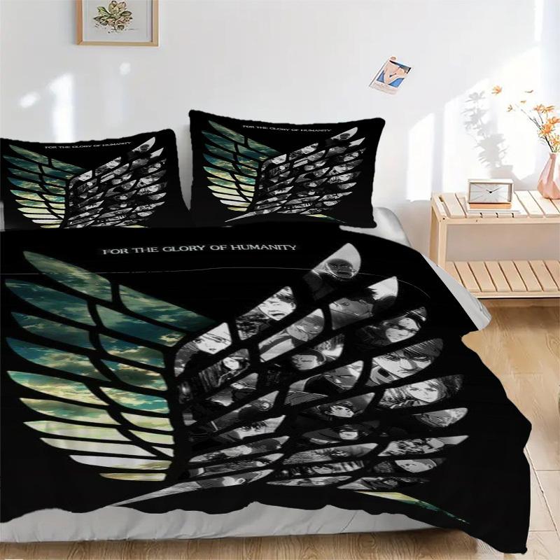 Attack on Titan Wallpapers Bedding Set Comforter Cover Gift for Bedroom,Includes 1 Cover and 2 Pillowcases, No InsertB362 135x200cm
Attack on Titan Wallpapers Bedding Set Comforter Cover Gift for Bedroom,Includes 1 Cover and 2 Pillowcases, No InsertB362 135x200cm