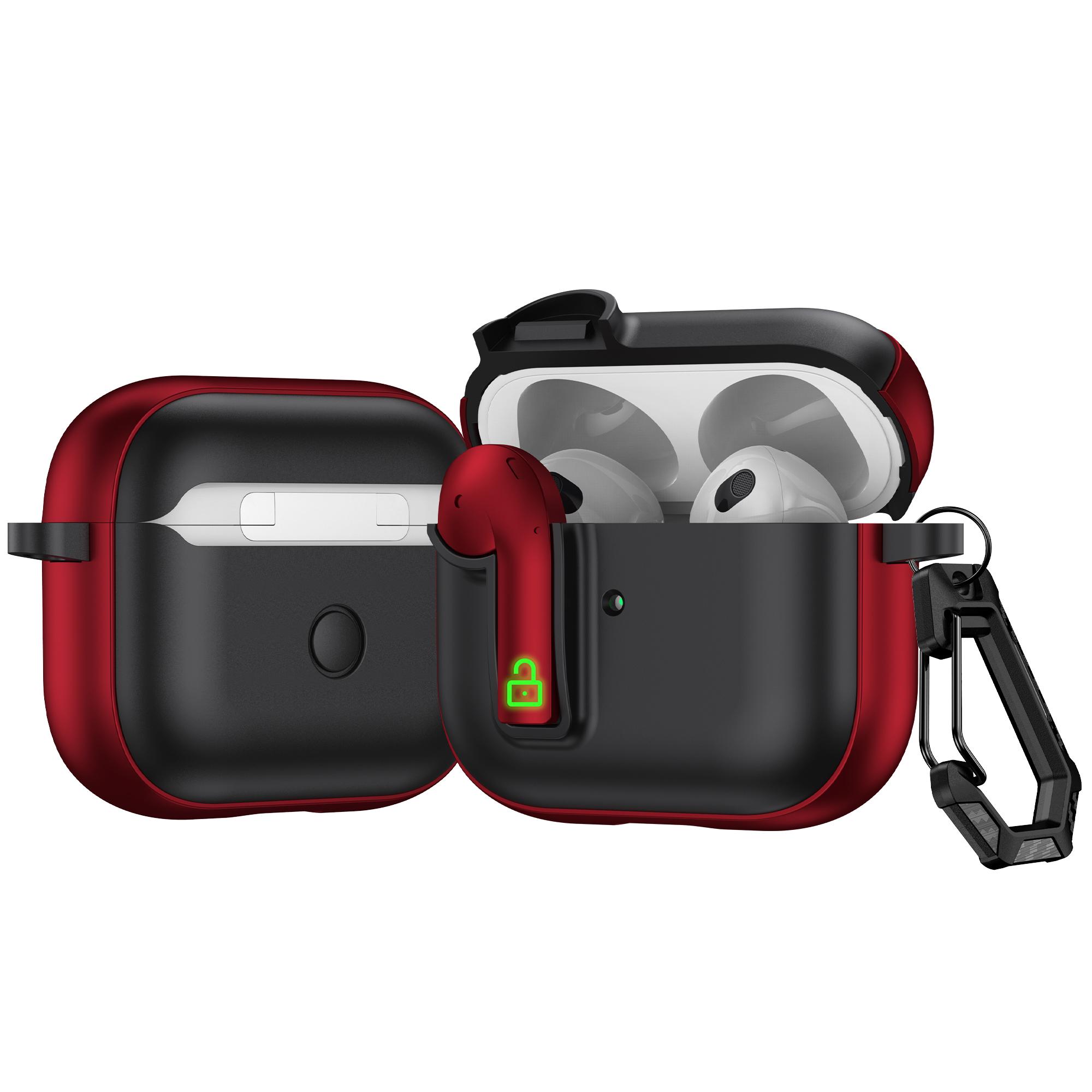 Для Apple AirPods 3 Чохол Барвиста застібка-замок Протиударний ТПУ + ПК Чохол для навушників з карабіном Black/Red
Для Apple AirPods 3 Чохол Барвиста застібка-замок Протиударний ТПУ + ПК Чохол для навушників з карабіном Black/Red