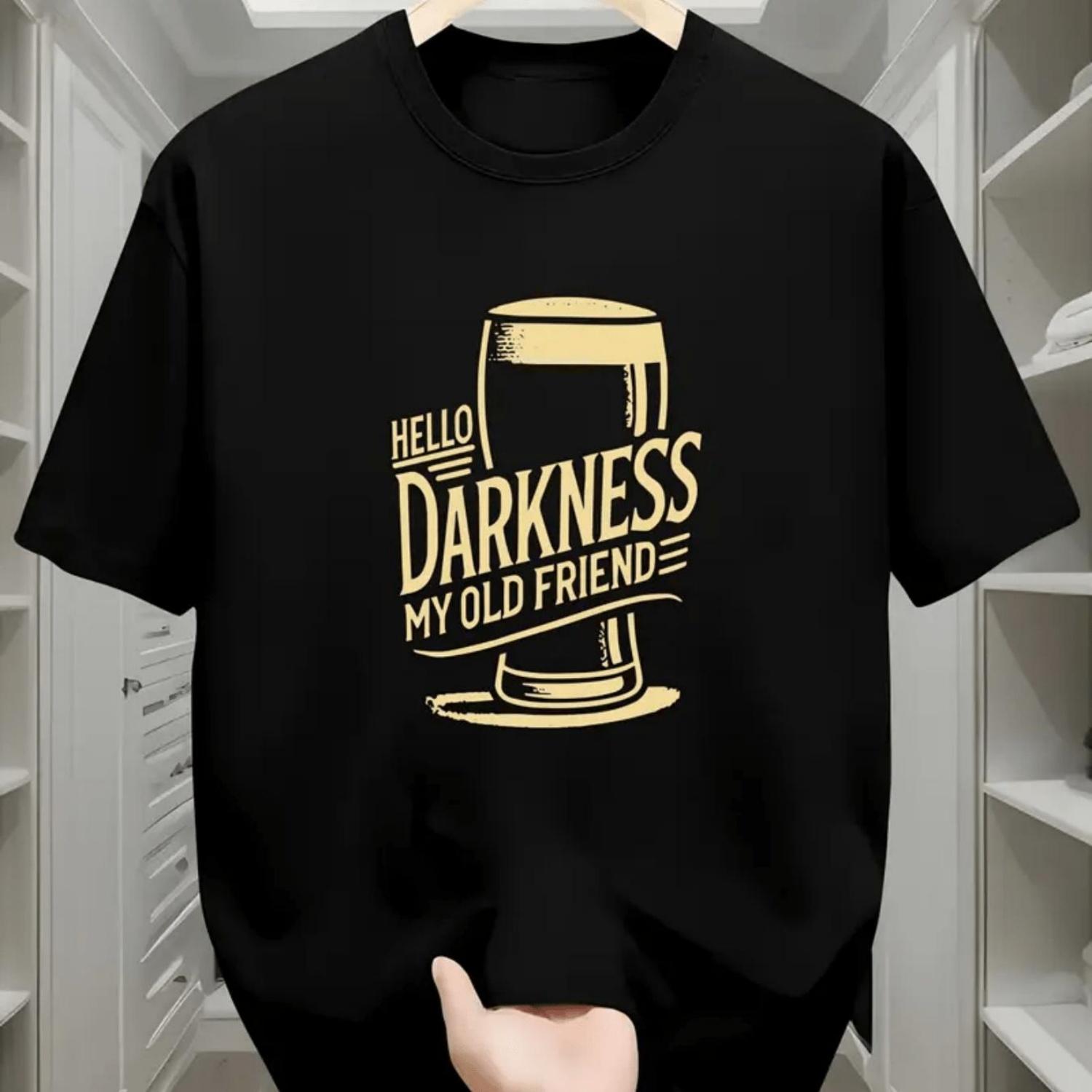 Men s Funny Beer Lover T-Shirt Hello Darkness My Old Friend Graphic Tee Shirt with Golden Print Men Clothing Comfortable XXXXXL чорний
Men s Funny Beer Lover T-Shirt Hello Darkness My Old Friend Graphic Tee Shirt with Golden Print Men Clothing Comfortable XXXXXL чорний