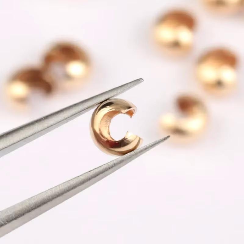 NEW 14K gold Filled Crimp Covers 14K gold filled Clasps Wrapped Cord Buckle Connectors Fit bracelet necklace For Jewelry Making S-2.5MM 5PCS
NEW 14K gold Filled Crimp Covers 14K gold filled Clasps Wrapped Cord Buckle Connectors Fit bracelet necklace For Jewelry Making S-2.5MM 5PCS