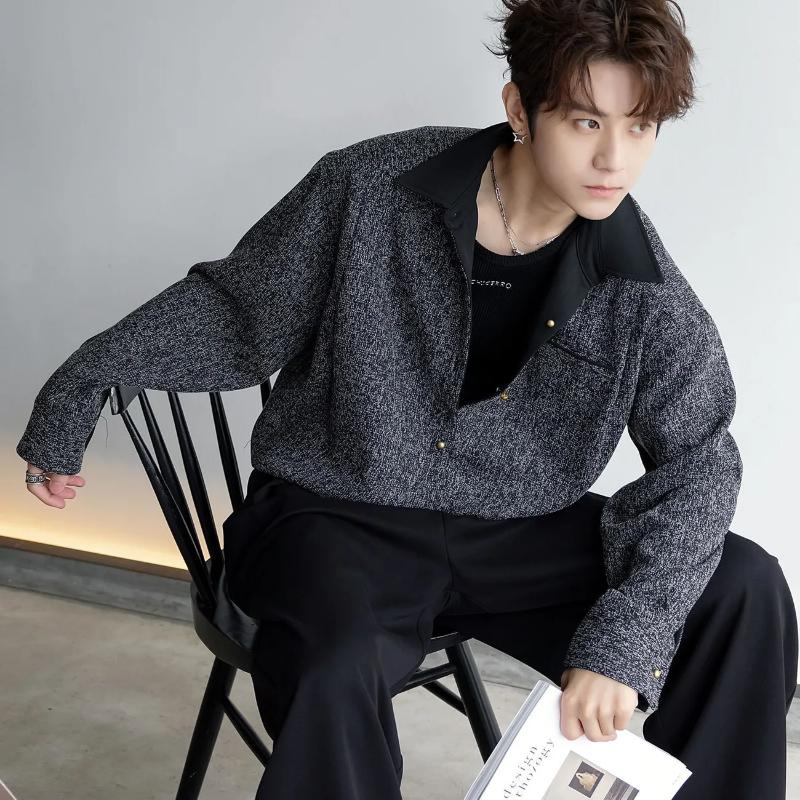 Men s Dark Gray Speckled Collar Loose Oversized Casual Long-Sleeve Shirt Jacket S чорний
Men s Dark Gray Speckled Collar Loose Oversized Casual Long-Sleeve Shirt Jacket S чорний