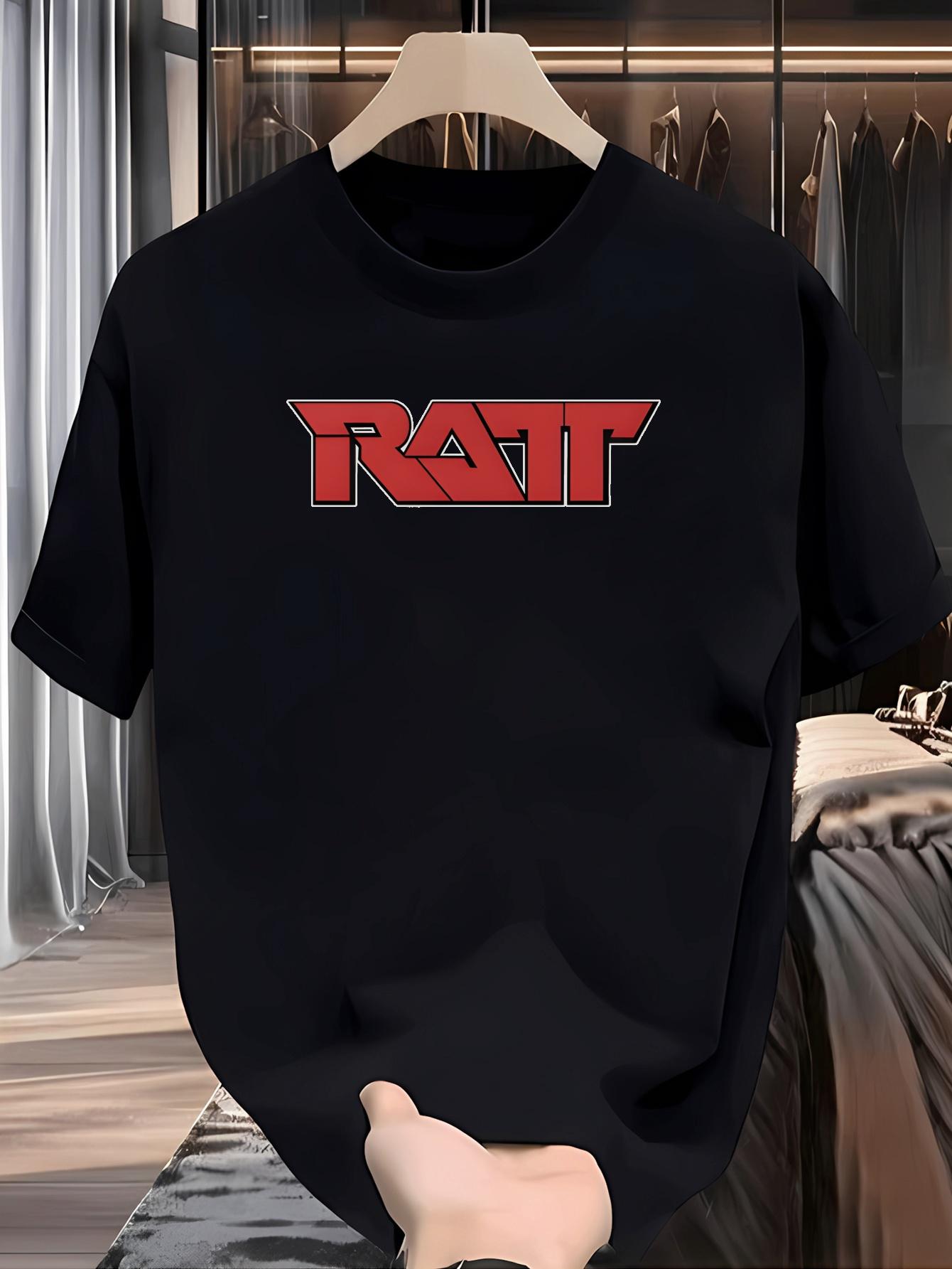 RATT Black Casual T-shirt with Bold Red Logo Print - Soft Stretch Polyester M
RATT Black Casual T-shirt with Bold Red Logo Print - Soft Stretch Polyester M