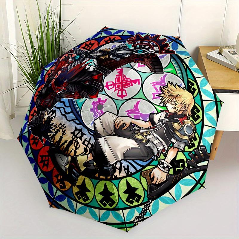 Kingdom Hearts Automatic folding umbrella simple eight rib design, bright color pattern, durable iron frame, ideal for travel and outdoor,
Kingdom Hearts Automatic folding umbrella simple eight rib design, bright color pattern, durable iron frame, ideal for travel and outdoor,