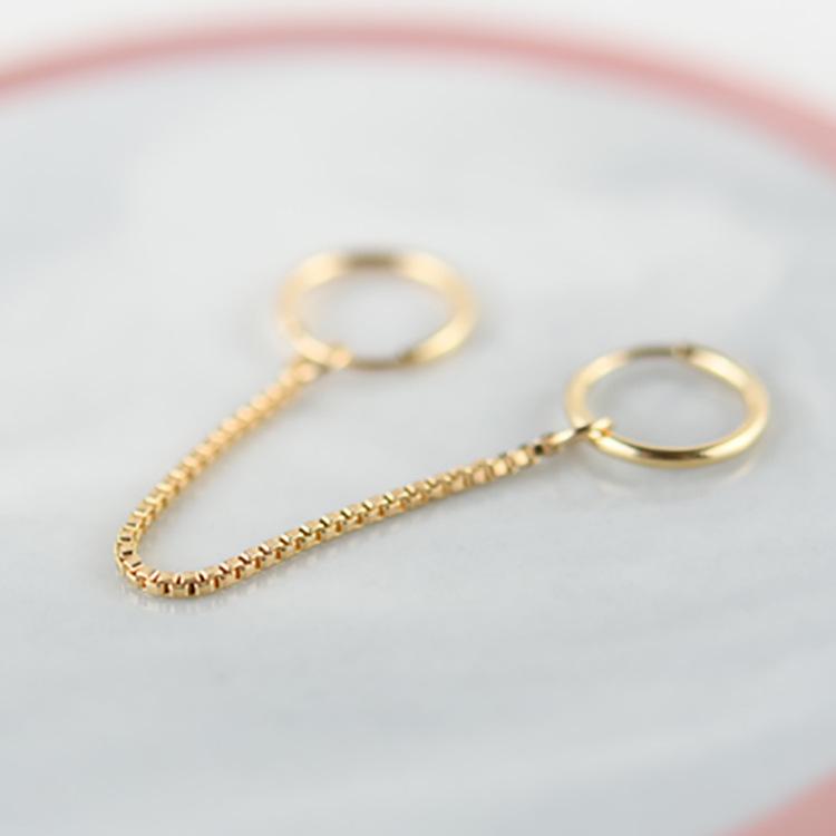 Gold-Plated S925 Sterling Silver Double Ear Chain Earrings - Simple European & American Style Women s Jewelry 925 Silver
Gold-Plated S925 Sterling Silver Double Ear Chain Earrings - Simple European & American Style Women s Jewelry 925 Silver