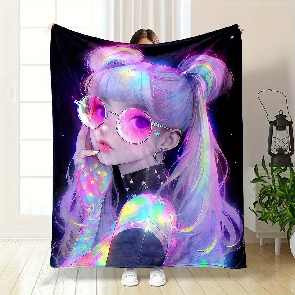 Anime cyberpunk hairstyle pattern Flannel printed blanket suitable for all seasons suitable for living room office sofa travel 75x100cm
Anime cyberpunk hairstyle pattern Flannel printed blanket suitable for all seasons suitable for living room office sofa travel 75x100cm