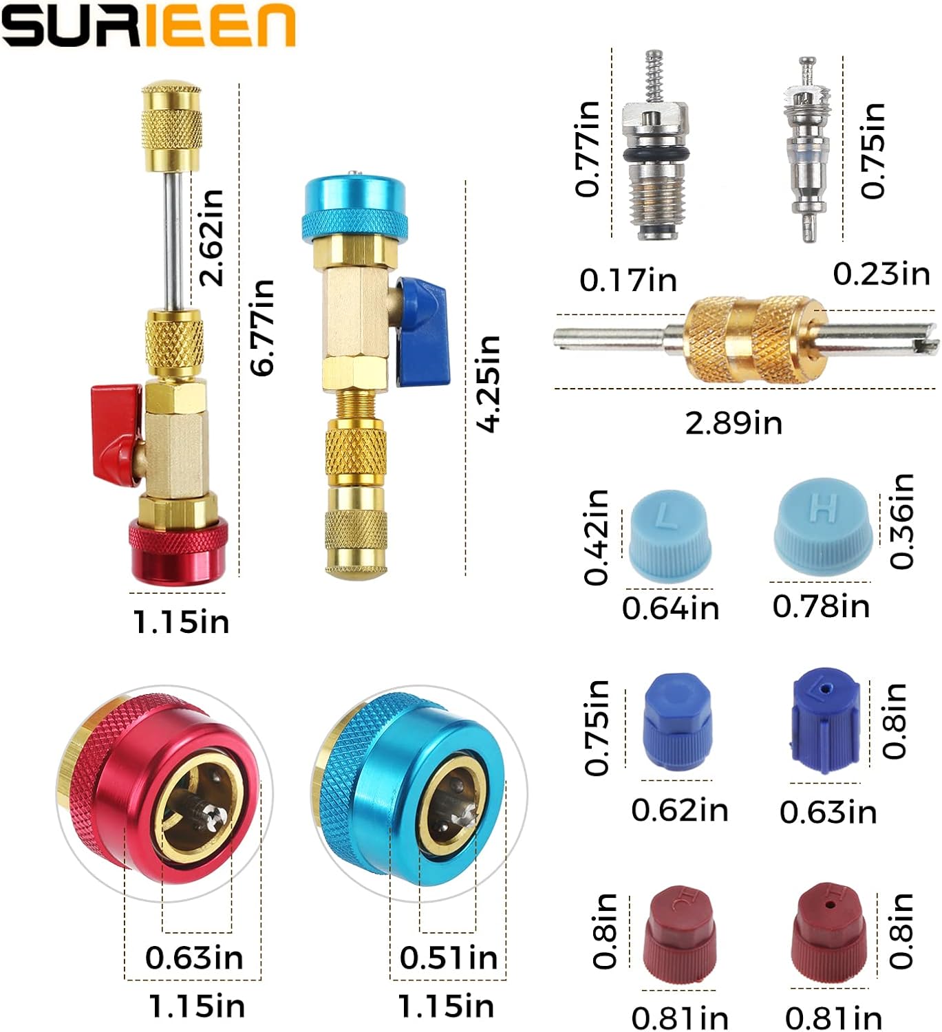 R134A Valve Core Remover Tool Set for AC Refrigerant System United States
R134A Valve Core Remover Tool Set for AC Refrigerant System United States
