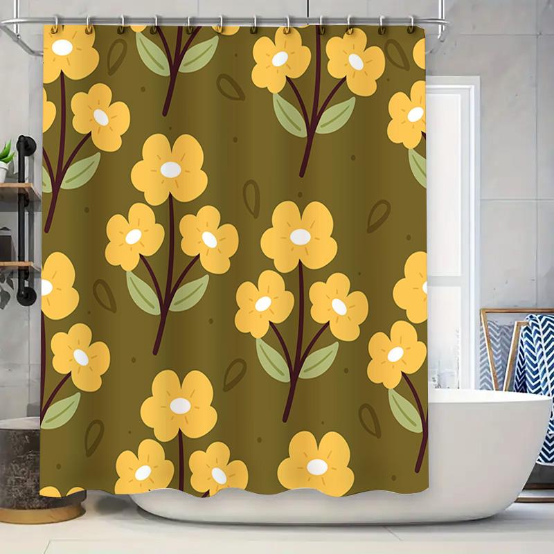 Yellow Flowers Shower Curtain 3D Print Bathroom Decor Waterproof Fabric Printing Shower Curtains For Kids Bathrooms W60H190(CM)-1 Pcs
Yellow Flowers Shower Curtain 3D Print Bathroom Decor Waterproof Fabric Printing Shower Curtains For Kids Bathrooms W60H190(CM)-1 Pcs