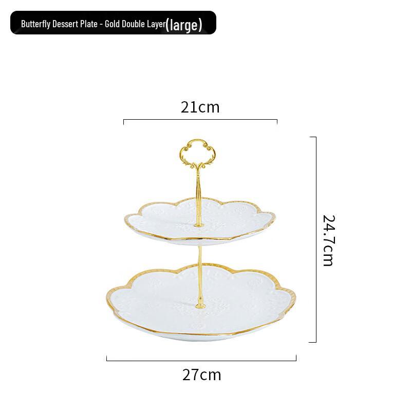 Two-Tier Butterfly Ceramic Serving Stand
Two-Tier Butterfly Ceramic Serving Stand