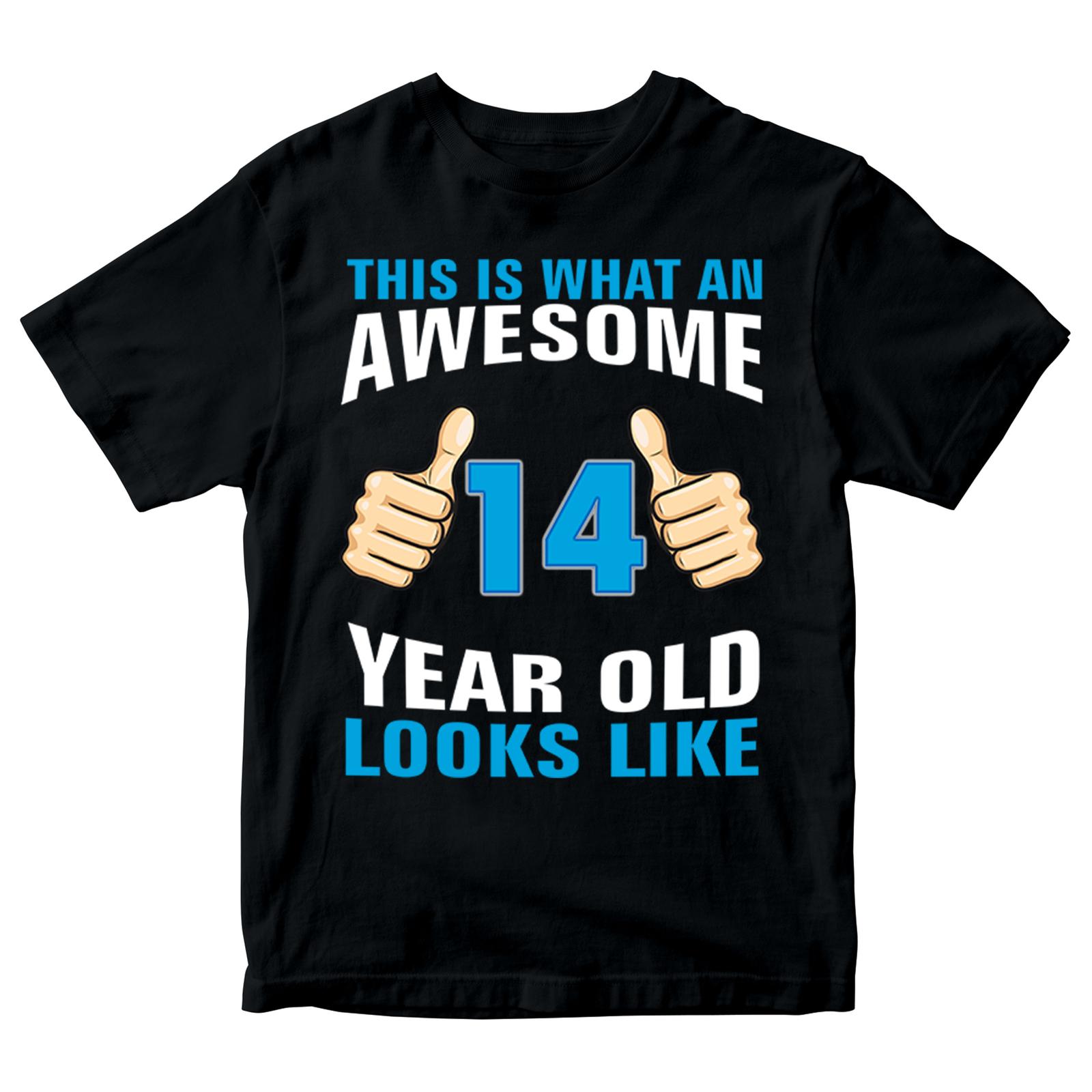 Birthday Gift Kid S 100% Cotton T-shirt Mens Tees Top Awesome 14 Year Old Looks Like Boys Tee 2XL
Birthday Gift Kid S 100% Cotton T-shirt Mens Tees Top Awesome 14 Year Old Looks Like Boys Tee 2XL