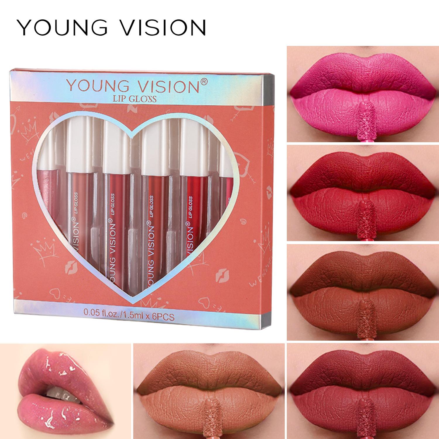 YOUNG VISION Набор из 6-ти оттенков блеска для губ с антипригарным покрытием, 1 зеркальный блеск для губ +5 спреев для губ
YOUNG VISION Набор из 6-ти оттенков блеска для губ с антипригарным покрытием, 1 зеркальный блеск для губ +5 спреев для губ