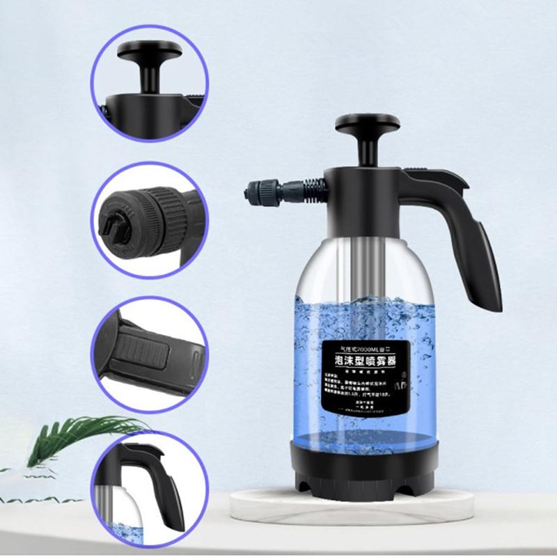 Ручной насос для пены с 2 насадками, распылитель для мытья автомобиля 
Ручной насос для пены с 2 насадками, распылитель для мытья автомобиля