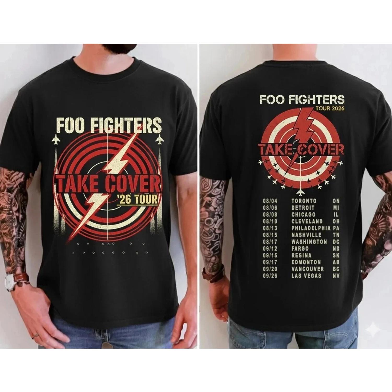 Foo Fighters 2026 Take Cover Tour Unisex T-shirt Daily Outdoor Retro T-shirt Fan Commemorative Printed T-shirt XXXXXL чорний
Foo Fighters 2026 Take Cover Tour Unisex T-shirt Daily Outdoor Retro T-shirt Fan Commemorative Printed T-shirt XXXXXL чорний