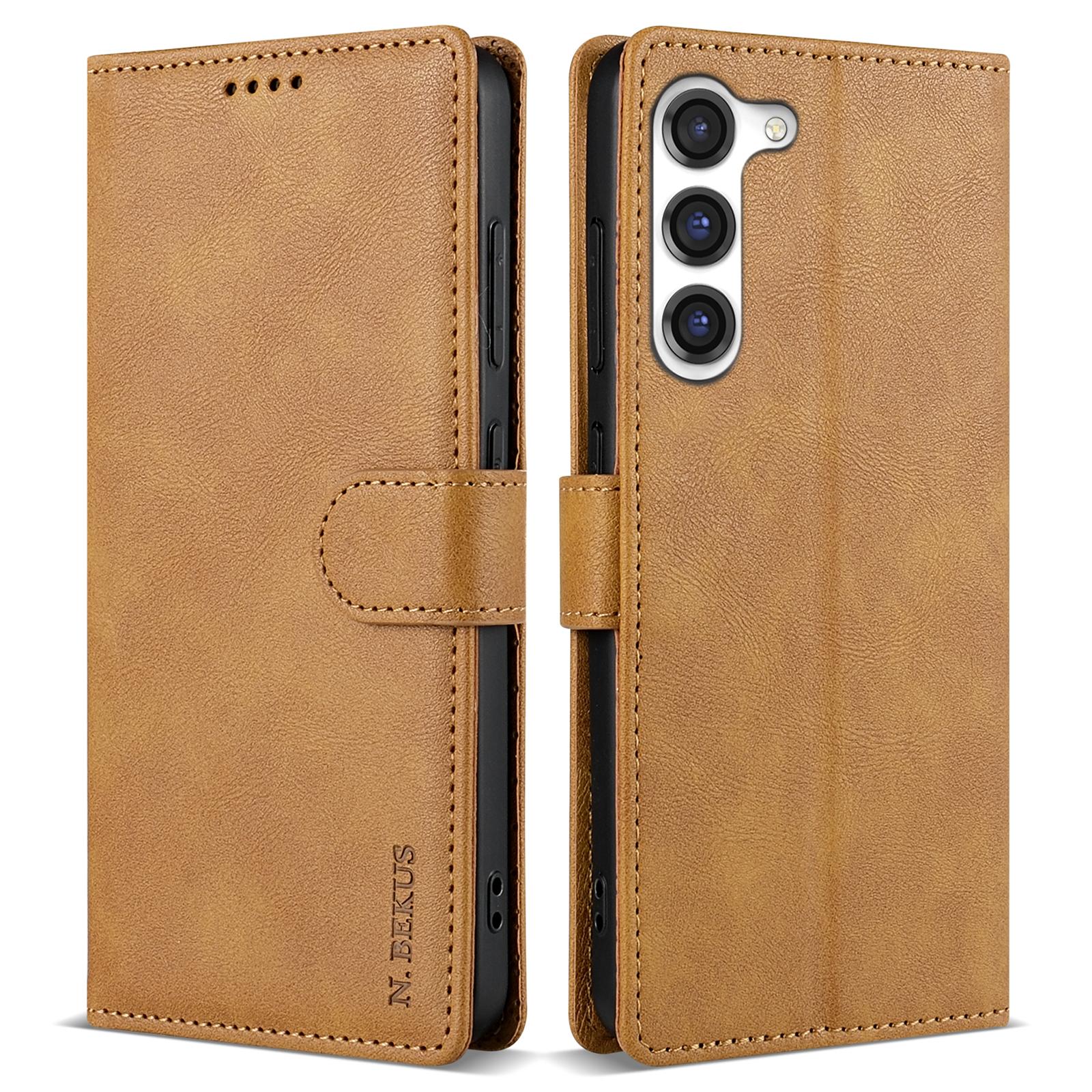For Samsung Galaxy S23 Case Solid Color Leather Stand View Cover Brown
For Samsung Galaxy S23 Case Solid Color Leather Stand View Cover Brown
