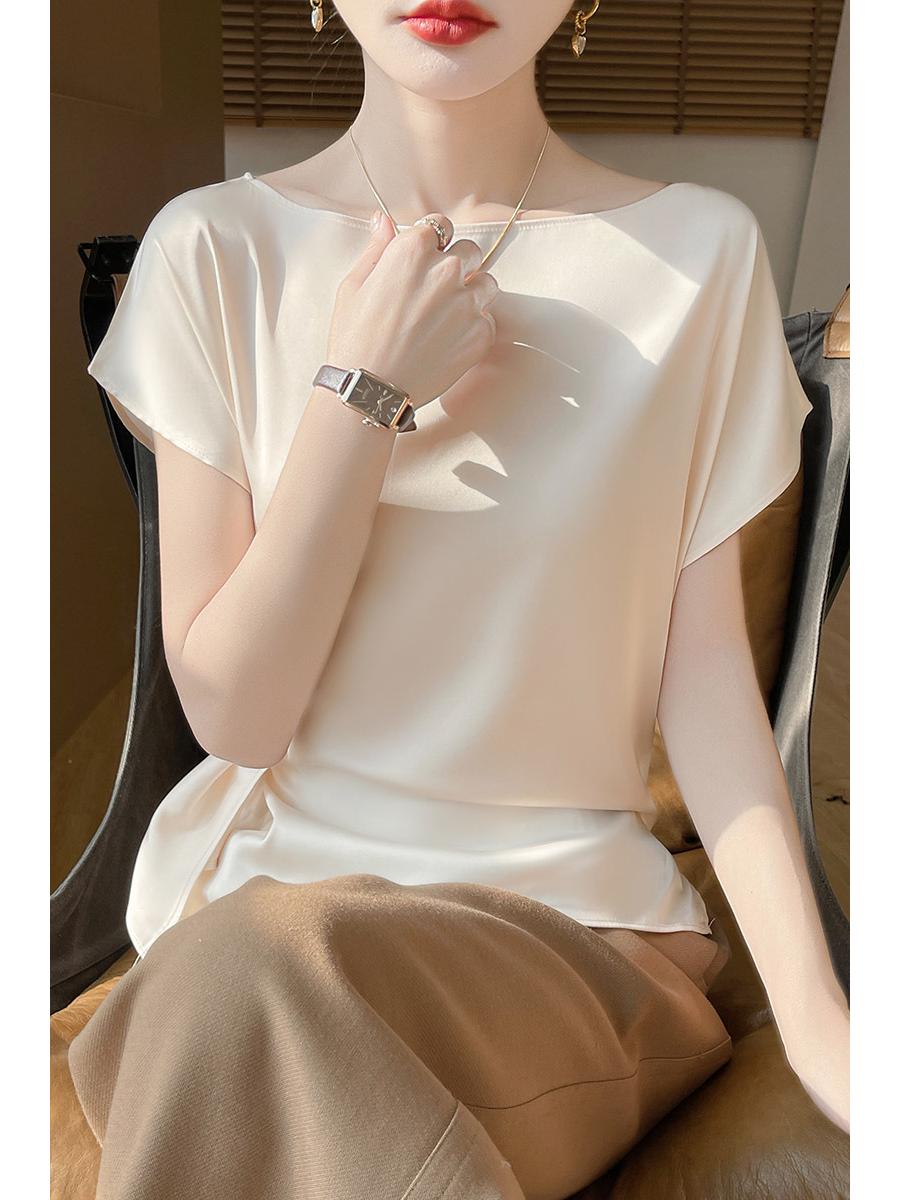 2026 Women s One-Shoulder Satin Short-Sleeve T-Shirt: Loose, Flaw-Covering, Slimming, High-End Imitation Silk L
2026 Women s One-Shoulder Satin Short-Sleeve T-Shirt: Loose, Flaw-Covering, Slimming, High-End Imitation Silk L