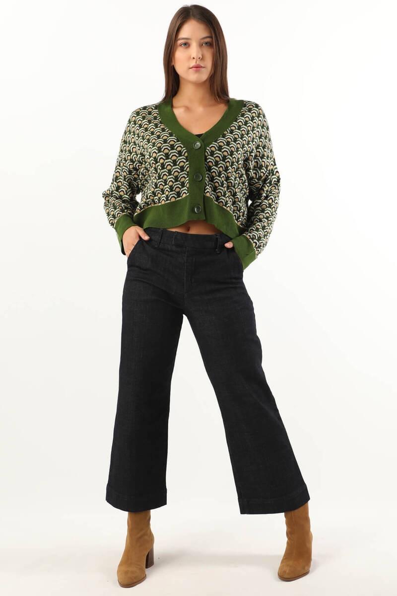 Женские темно-синие широкие джинсовые брюки
Женские темно-синие широкие джинсовые брюки