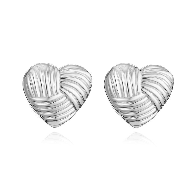 HECHENG, Korean Ins Style Simple Design Striped Heart Earrings Collarbone Necklace Series Style
HECHENG, Korean Ins Style Simple Design Striped Heart Earrings Collarbone Necklace Series Style