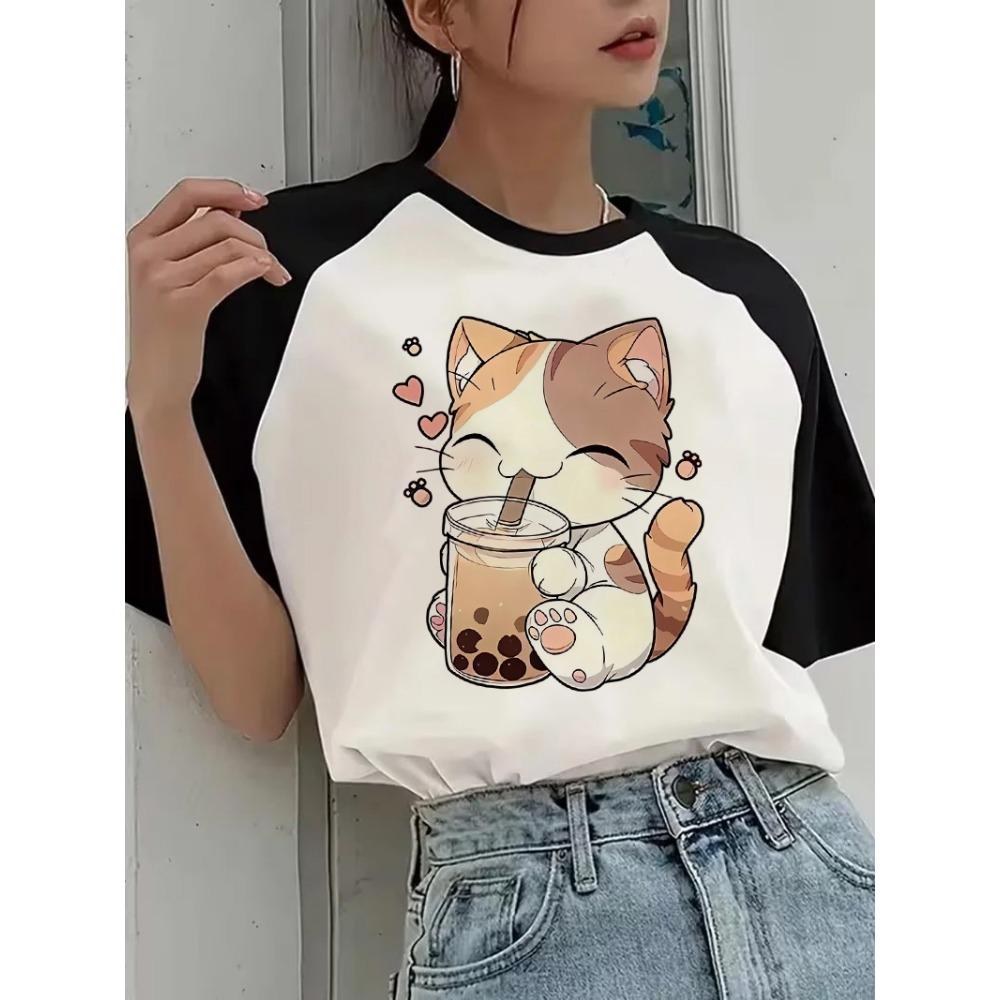 A Cute Patterned Orange Tabby Cat with A Smile Print T-Shirt Women Casual Graphic Tshirt Crew Neck Short Sleeve T Shirt Clothes M
A Cute Patterned Orange Tabby Cat with A Smile Print T-Shirt Women Casual Graphic Tshirt Crew Neck Short Sleeve T Shirt Clothes M