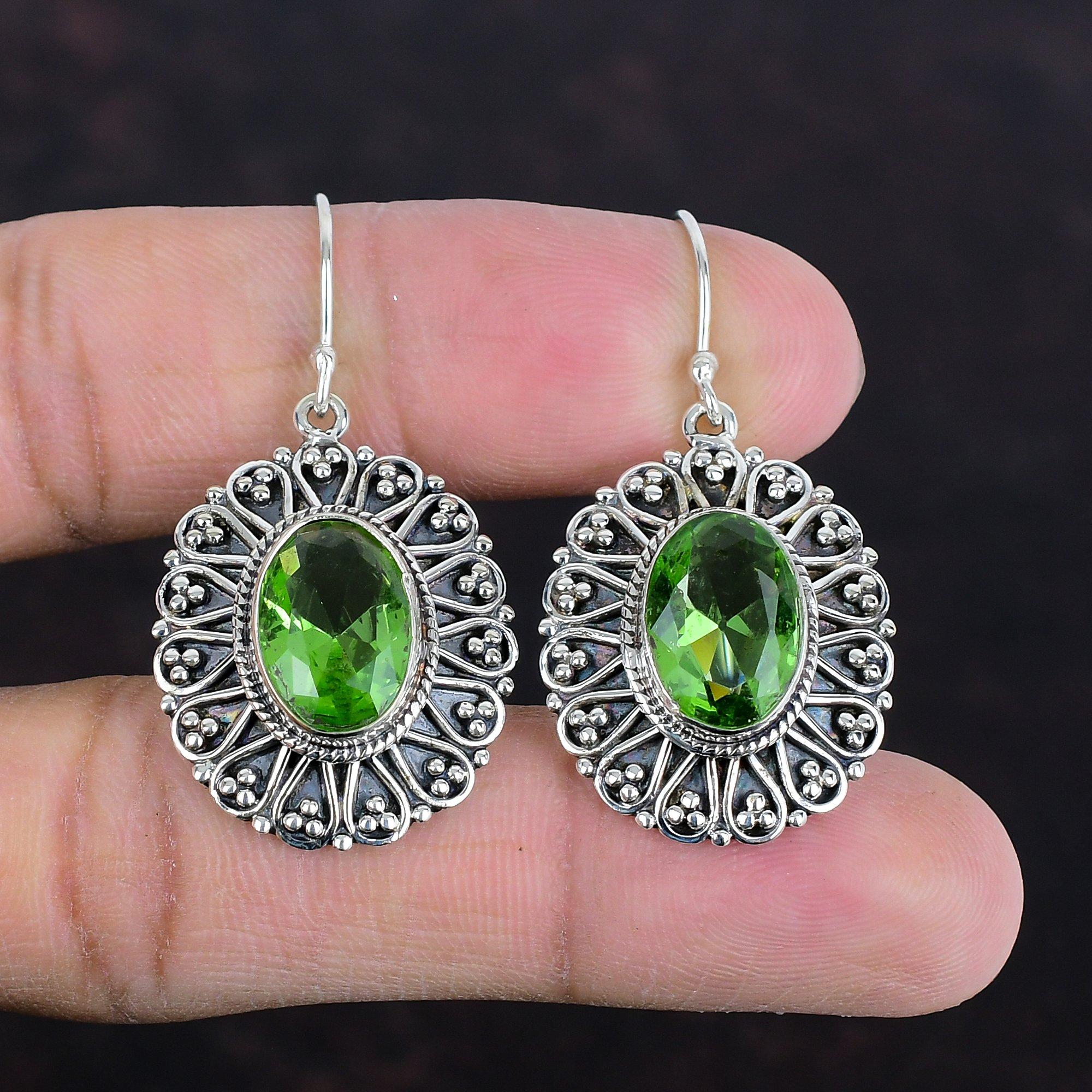 Faceted Green Amethyst Earring Natural Gemstone Earring 925 Sterling Silver Earring Designer Jewelry Handmade Vintage Earring Gifts For Wife
Faceted Green Amethyst Earring Natural Gemstone Earring 925 Sterling Silver Earring Designer Jewelry Handmade Vintage Earring Gifts For Wife