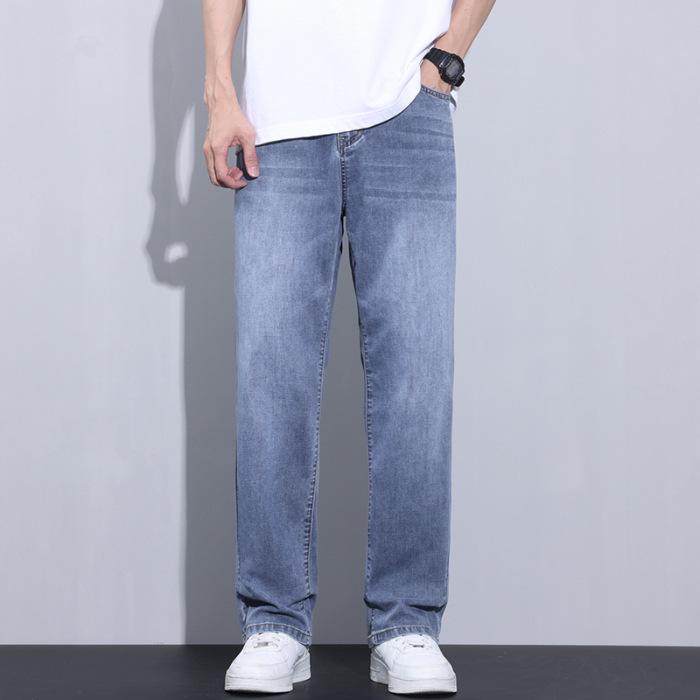 Summer new light-colored cool-feeling men s jeans loose straight casual young men s light business long pants 42
Summer new light-colored cool-feeling men s jeans loose straight casual young men s light business long pants 42