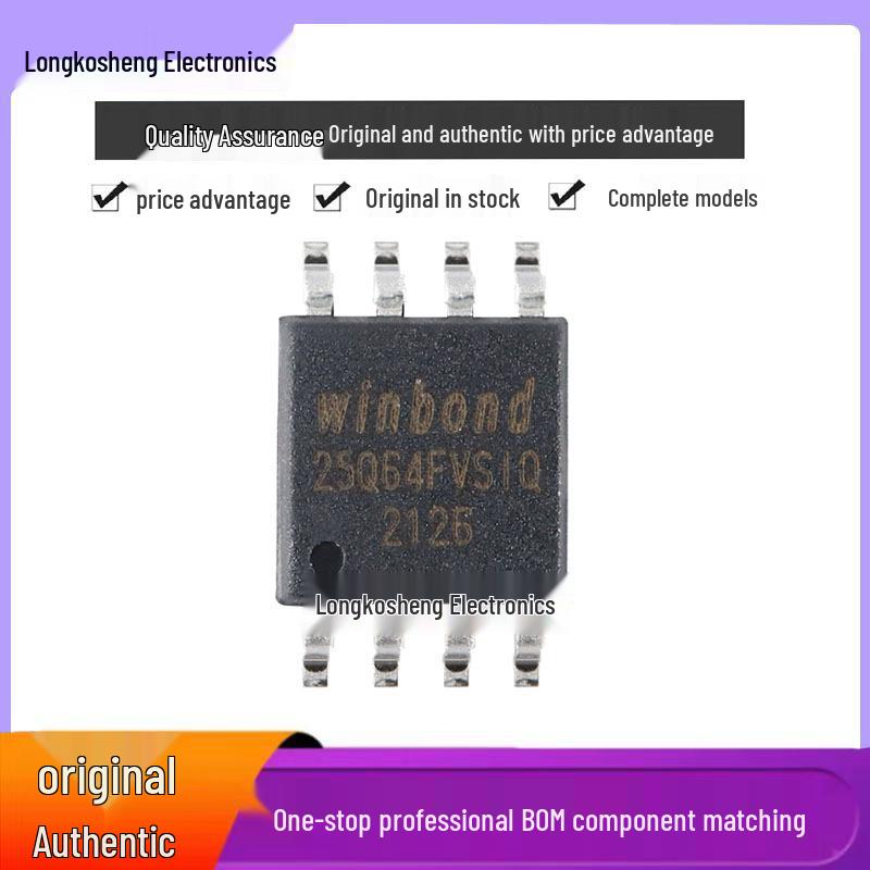 SMT W25Q64FVSSIQ SOIC-8 3V 64M-bit Serial Flash Memory Chip
SMT W25Q64FVSSIQ SOIC-8 3V 64M-bit Serial Flash Memory Chip