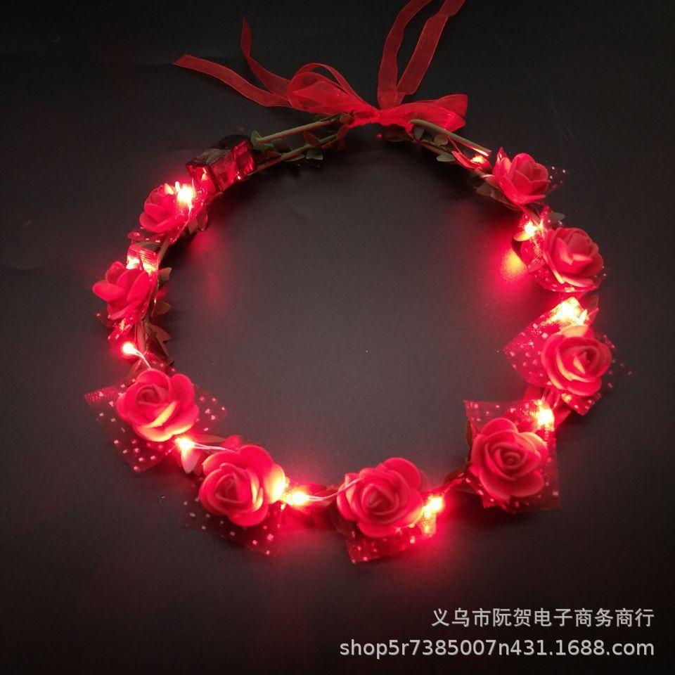 LED Light Up Flower Crown Headband with Artificial Rose Design Adjustable Size for Festivals Parties and Costume Accessories One Size
LED Light Up Flower Crown Headband with Artificial Rose Design Adjustable Size for Festivals Parties and Costume Accessories One Size