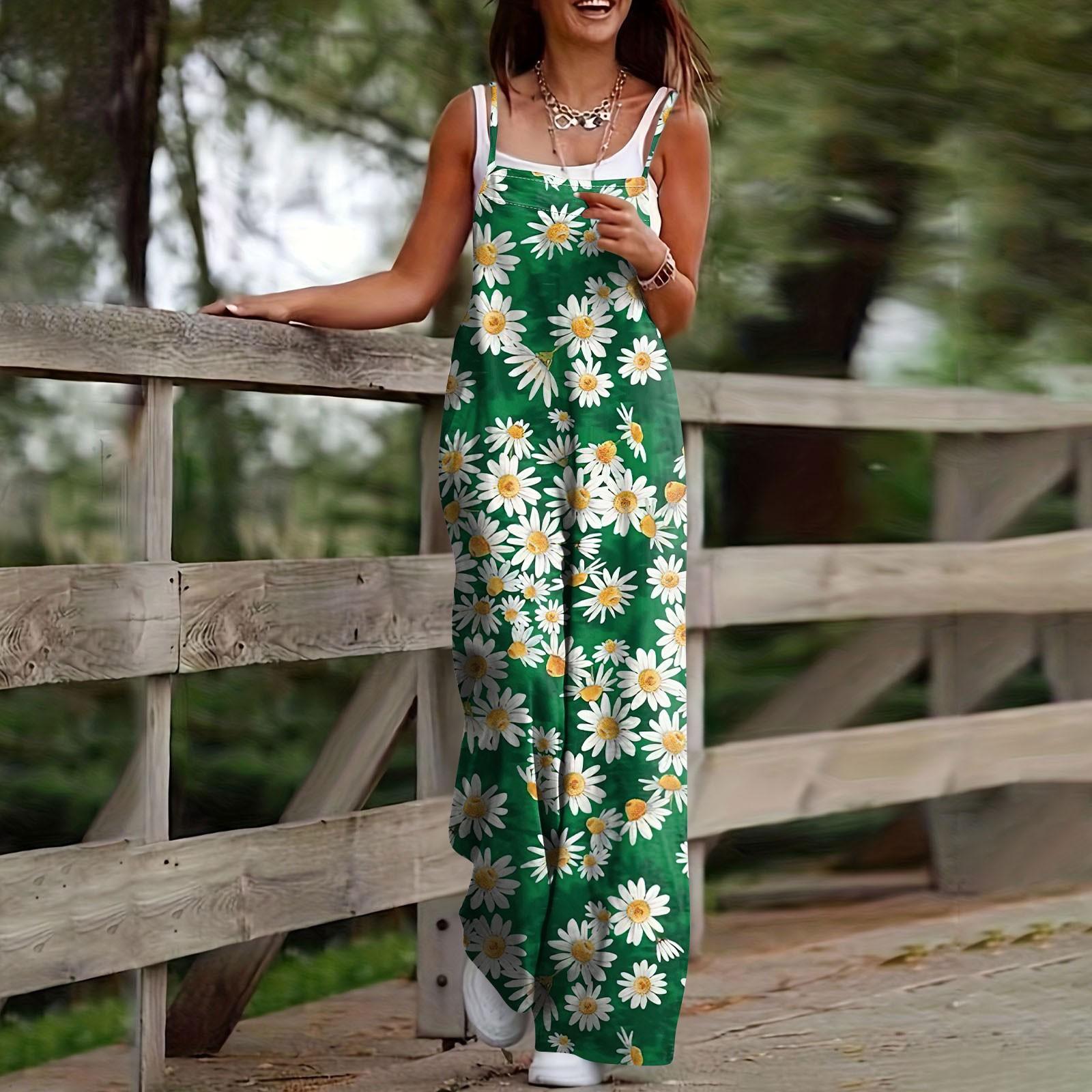 Жіночі повсякденні комбінезони Комбінезони з регульованими лямками Літні милі зручні комбінезони без рукавів з кишенею зелений
Жіночі повсякденні комбінезони Комбінезони з регульованими лямками Літні милі зручні комбінезони без рукавів з кишенею зелений