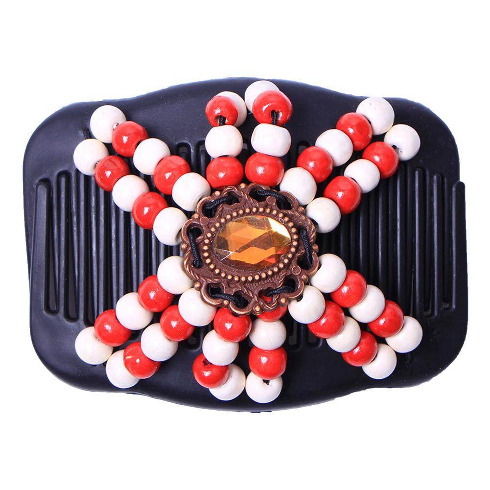 Women Concise Double Comb Clip Beads Elasticity Hairpin Stretchy Magic Hair Comb red #1
Women Concise Double Comb Clip Beads Elasticity Hairpin Stretchy Magic Hair Comb red #1