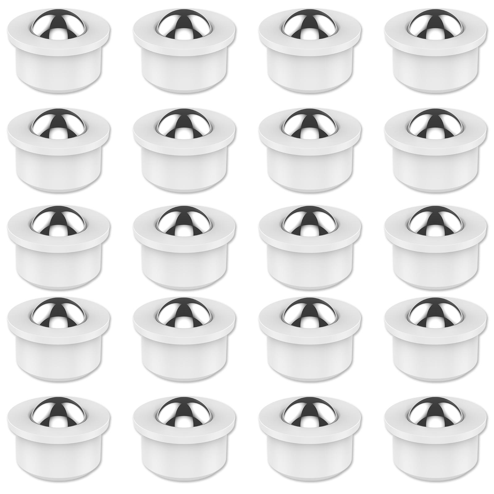 20 шт. Мини-колесо с вращением на 360°, универсальное колесо с шариковым подшипником для переноса, ролик для домашнего ящика для хранения, мусорного бака