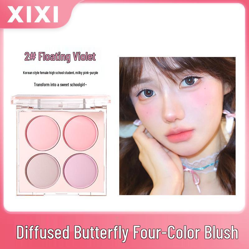 XIXI Diffuse Butterfly Blush: Korean-Style, Matte, Four-Color Palette with Natural Contouring and Color Payoff.
XIXI Diffuse Butterfly Blush: Korean-Style, Matte, Four-Color Palette with Natural Contouring and Color Payoff.