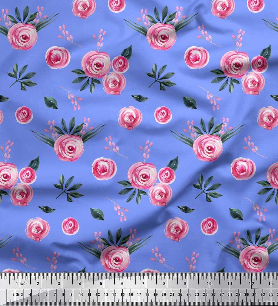 Тканина Soimoi Blue Poly Crepe Leaves & Ranunculus Floral Print Тканина на метр 42 дюйма 42 Inch Wide - Poly Crepe синій
Тканина Soimoi Blue Poly Crepe Leaves & Ranunculus Floral Print Тканина на метр 42 дюйма 42 Inch Wide - Poly Crepe синій