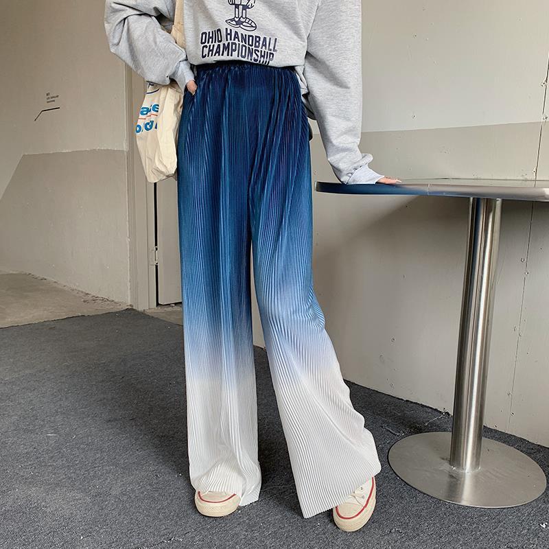 High-Waist Drape Ice Silk Leisure Fairy Pants Plus Size Women s Spring Autumn Gradient Chiffon Wide Leg Pants S синій
High-Waist Drape Ice Silk Leisure Fairy Pants Plus Size Women s Spring Autumn Gradient Chiffon Wide Leg Pants S синій