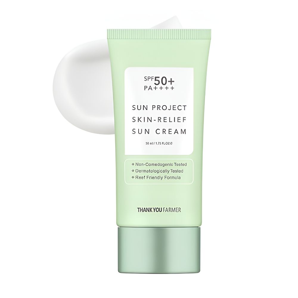 THANK YOU FARMER Sun Project Skin Relief Sun Cream SPF50+ PA++++ 50ml
THANK YOU FARMER Sun Project Skin Relief Sun Cream SPF50+ PA++++ 50ml