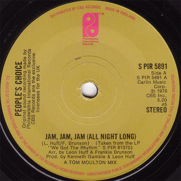 7inch Record PEOPLE S CHOICE - Jam, Jam, Jam (All Night Long) SPIR5891 Philadelphia In 1977 UK Soul/Funk Used
7inch Record PEOPLE S CHOICE - Jam, Jam, Jam (All Night Long) SPIR5891 Philadelphia In 1977 UK Soul/Funk Used