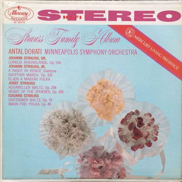 LP Record ANTAL DORATI, MINNEAPOLIS SYMPHONY - Strauss Family Album SR90178A Mercury, Mercur 1959 Germany Classical Used
LP Record ANTAL DORATI, MINNEAPOLIS SYMPHONY - Strauss Family Album SR90178A Mercury, Mercur 1959 Germany Classical Used