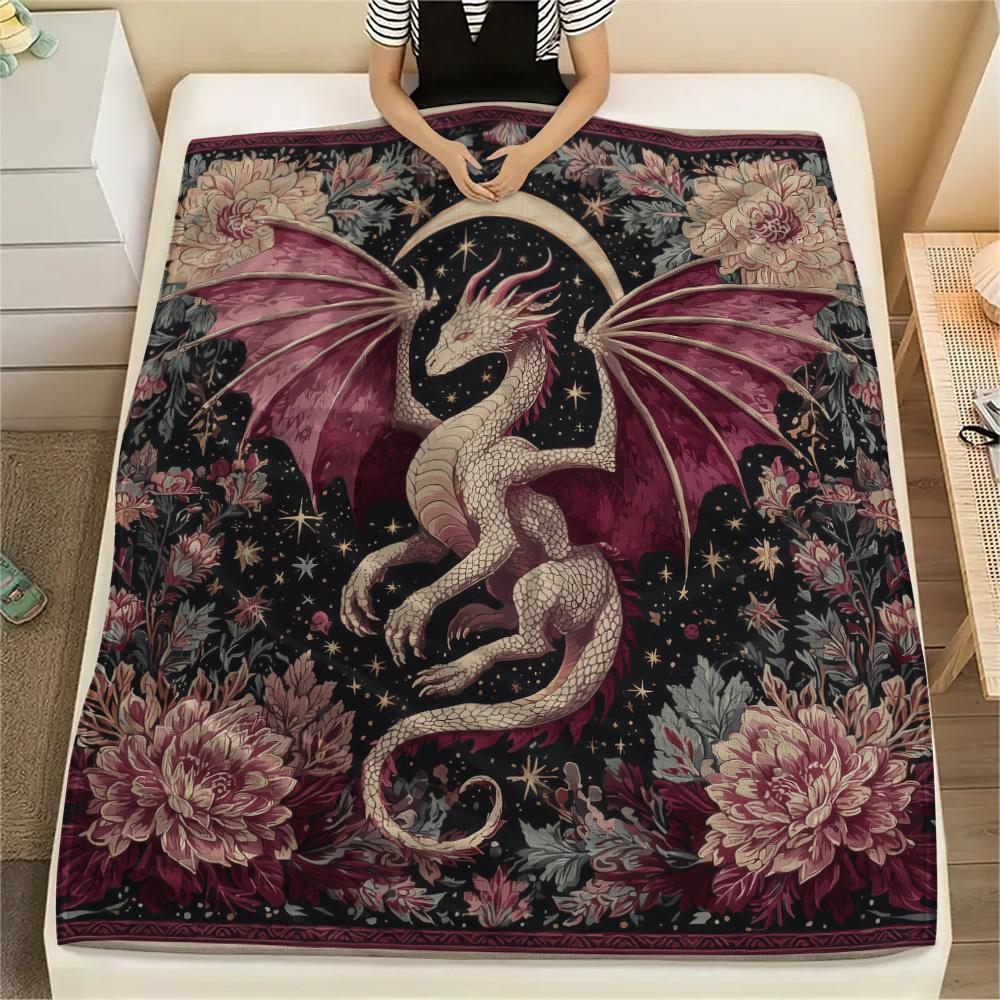 Flower Dragons Print Flannel Blanket, High quality Comfortable for All Seasons, Home Decor, Warmth and Comfort 80cm x 120cm
Flower Dragons Print Flannel Blanket, High quality Comfortable for All Seasons, Home Decor, Warmth and Comfort 80cm x 120cm