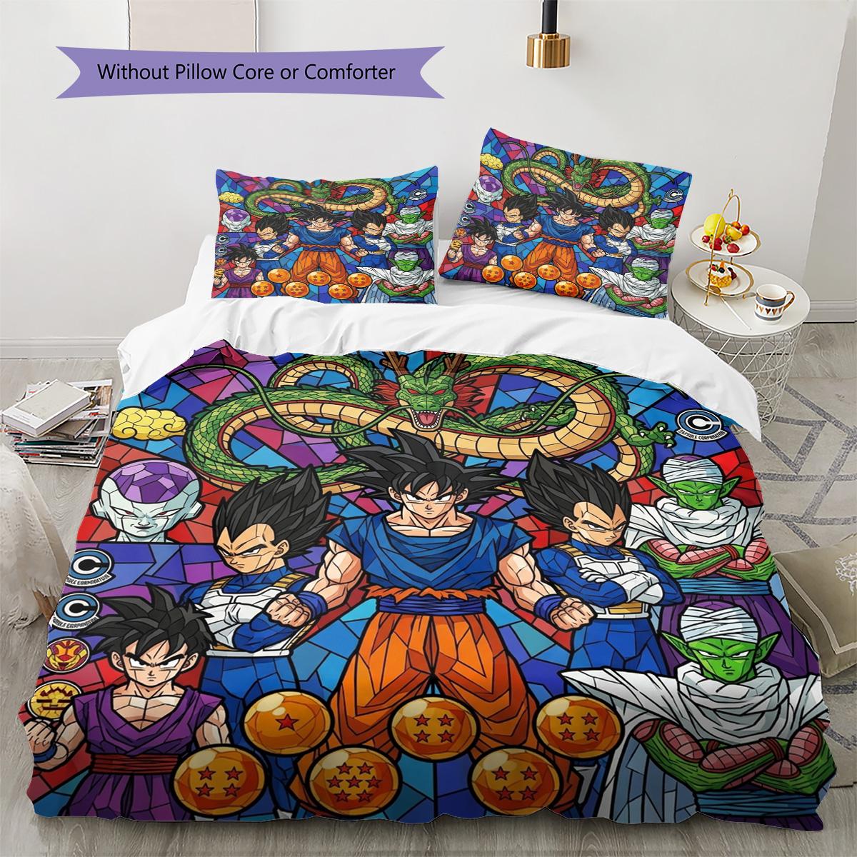 Dragon Ball Goku Pattern Bedding Quilt Set Quilt Cover Pillowcase Home Decoration Birthday Gift (1 * duvet cover + 2 * pillowcase, without core) 135x200cm
Dragon Ball Goku Pattern Bedding Quilt Set Quilt Cover Pillowcase Home Decoration Birthday Gift (1 * duvet cover + 2 * pillowcase, without core) 135x200cm