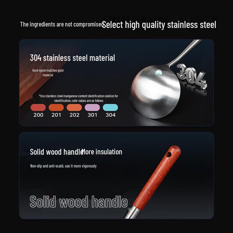 Kaixin 304 Stainless Steel Kitchen Ladle
Kaixin 304 Stainless Steel Kitchen Ladle