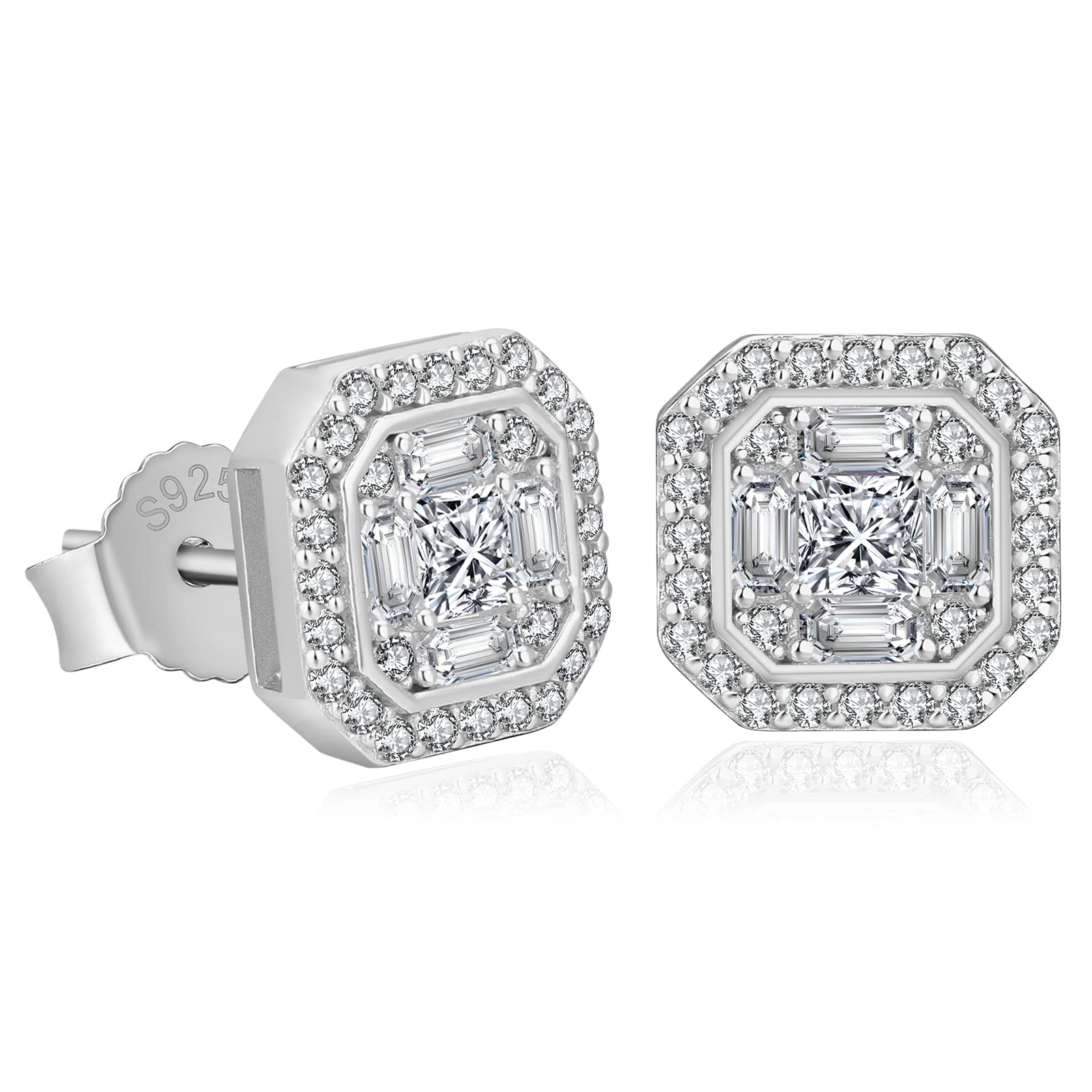 and Square 925 for both CZ Silver KRKC&CO Men s Women s Earrings, Silver, ears, Diamonds, Zirconia, Hypoallergenic, Unisex, Cool, Accessories, 
and Square 925 for both CZ Silver KRKC&CO Men s Women s Earrings, Silver, ears, Diamonds, Zirconia, Hypoallergenic, Unisex, Cool, Accessories,