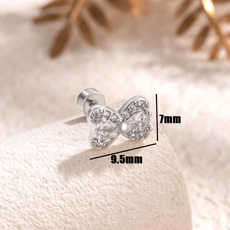 Titanium Steel Princess Girls Bow Valentine s Day Gifts Cute Earrings Cartilage Earrings Classic High Quality білий
Titanium Steel Princess Girls Bow Valentine s Day Gifts Cute Earrings Cartilage Earrings Classic High Quality білий