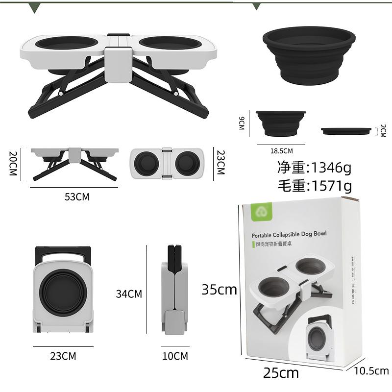 Dog Feeder Silicone Dog Bowl Easy Clean Folding Table Portable Dog Food Bowls Adjustable Pet Feeding and Drinkers Supplies
Dog Feeder Silicone Dog Bowl Easy Clean Folding Table Portable Dog Food Bowls Adjustable Pet Feeding and Drinkers Supplies