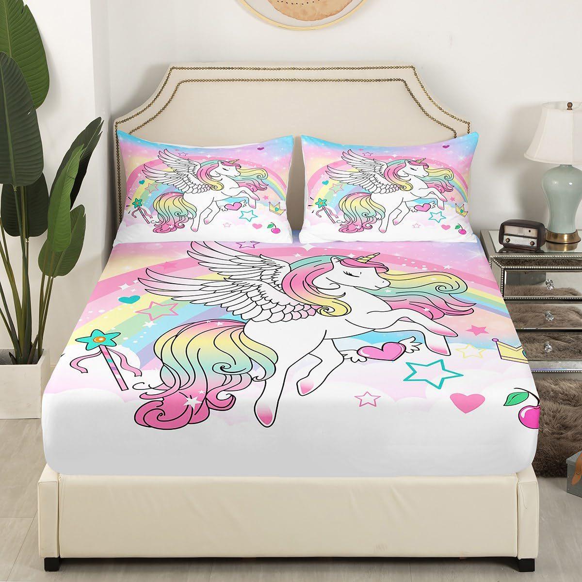 Cartoon Unicorn Pattern Mattress Three-Piece Digital Printing Mattress Bedding Set Adult Children 99x190x36cm (3pcs set)
Cartoon Unicorn Pattern Mattress Three-Piece Digital Printing Mattress Bedding Set Adult Children 99x190x36cm (3pcs set)