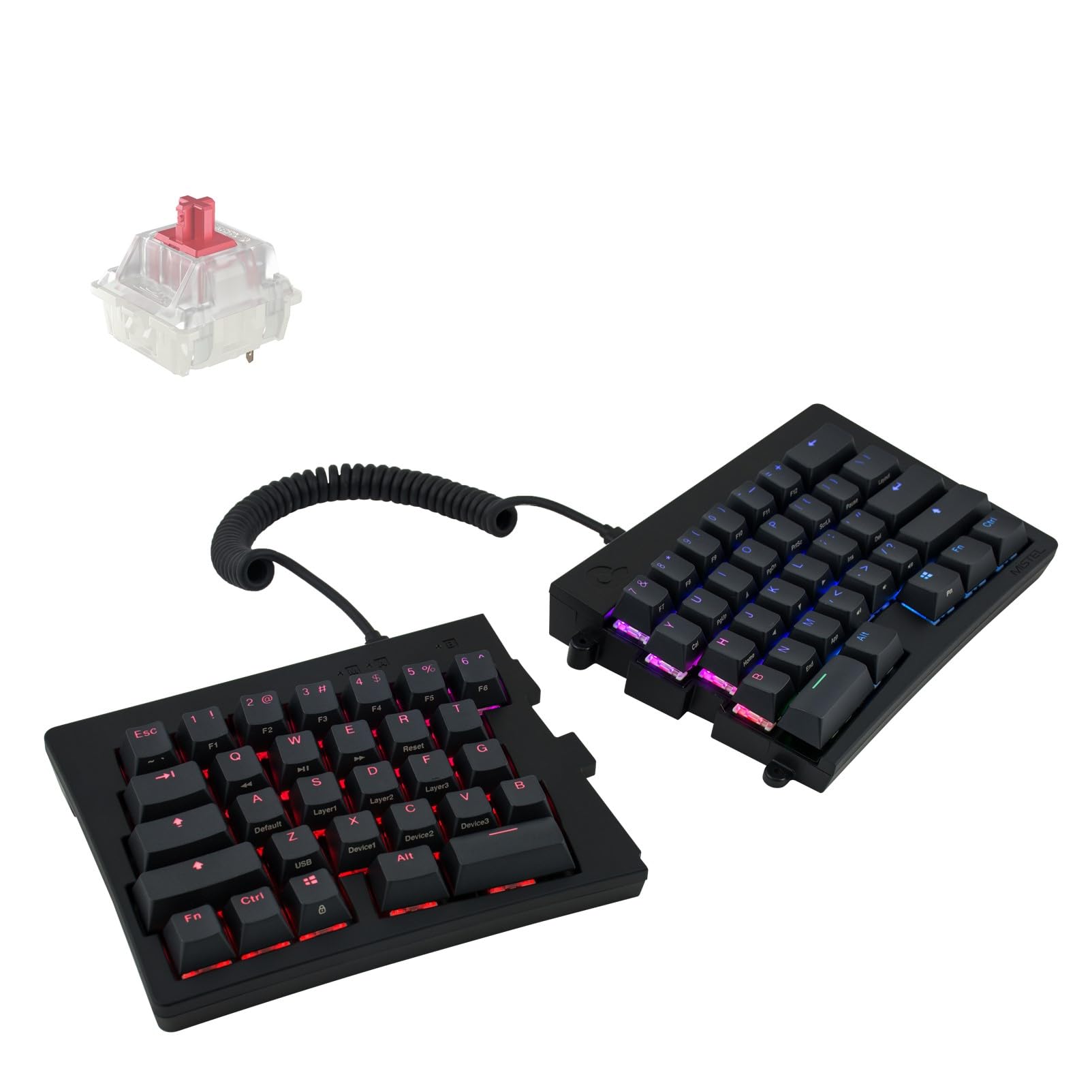 BAROCCO MiSTEL MD600 Alpha (English LayoutSilent Red Axis) Separate Keyboard Wired USBWireless Bluetooth 5.0 60% 64 Keys Black PBT White Double Shot
BAROCCO MiSTEL MD600 Alpha (English LayoutSilent Red Axis) Separate Keyboard Wired USBWireless Bluetooth 5.0 60% 64 Keys Black PBT White Double Shot