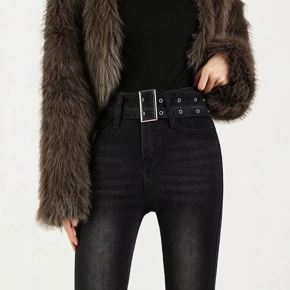 Women s High-Waisted Black Micro-Flared Jeans: Stylish Belt Detail, Niche Slim-Fit, Hot Girl Floor-Length Design. L темно-серого
Women s High-Waisted Black Micro-Flared Jeans: Stylish Belt Detail, Niche Slim-Fit, Hot Girl Floor-Length Design. L темно-серого